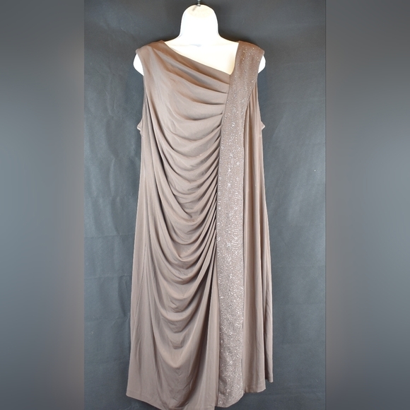 R & M Richards Brown Cocktail Dress (18W) - Picture 1 of 5